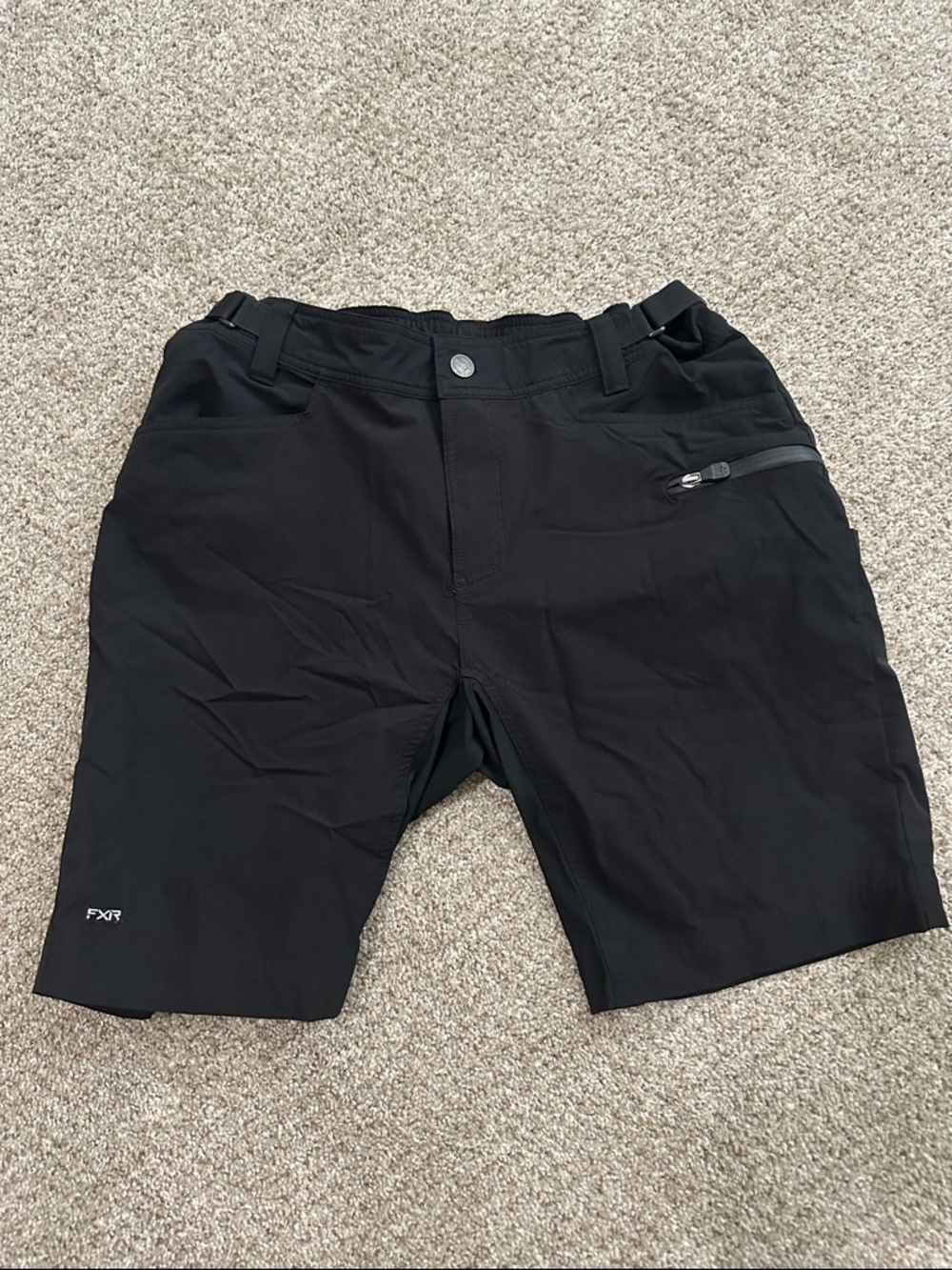 FXR Men's Black Athletic Shorts with Zip Pocket